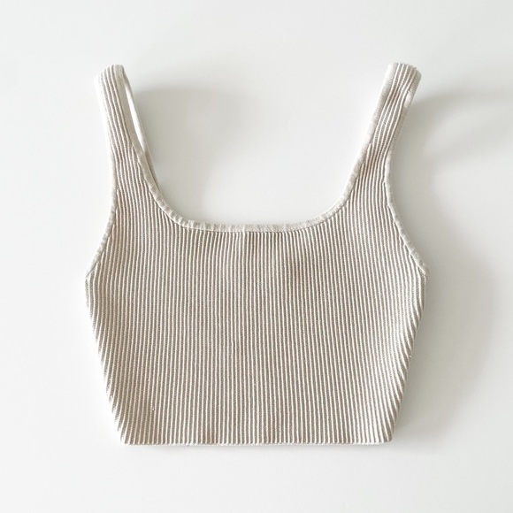 Aritzia Tops - Babaton Sculpt Knit Cropped Tank (matte pearl)